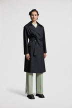 Elyme Trench Coat – crafted from cotton, the loose coat comes in a timeless double-breasted and belted – LUX VERSE Luxury Designer Fashion Outlet