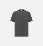 Handwritten Christian Relaxed-Fit T-Shirt – the T-shirt celebrates botanical beauty with a delicate lily of the valley flower – LUX VERSE Luxury Designer Fashion Outlet