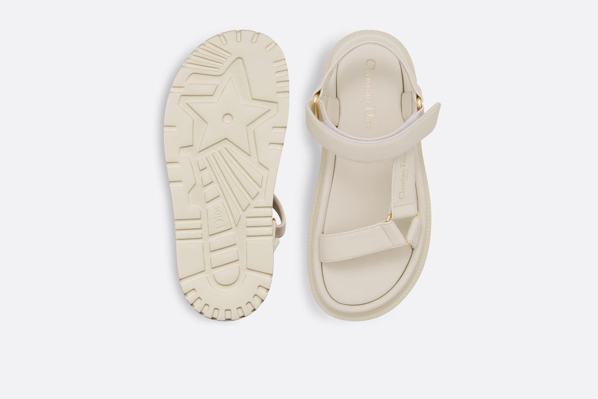D-Wave Sandal – the style has black lambskin straps enhanced by the gold-tone Christian Paris – LUX VERSE Luxury Designer Fashion Outlet