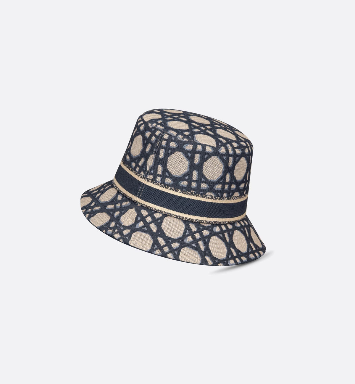 D-Bobby Macrocannage Small Brim Bucket Hat – the style is enhanced by a contrasting band embroidered with the Christian Paris – LUX VERSE Luxury Designer Fashion Outlet