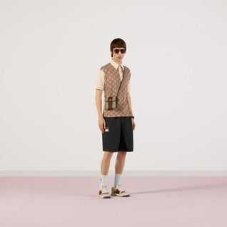 Jumbo GG cotton silk jacquard polo