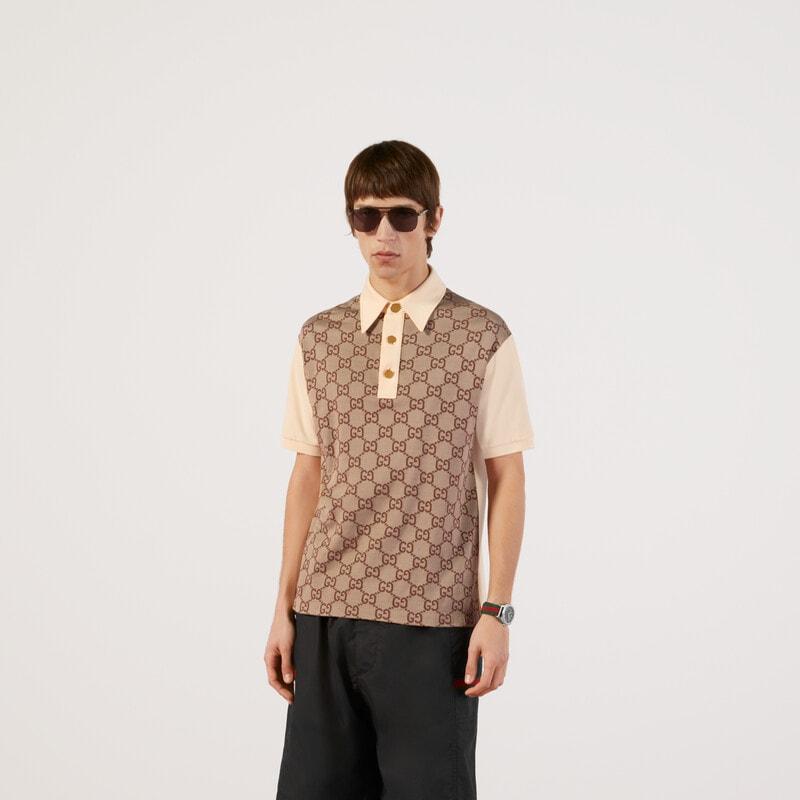 Jumbo GG cotton silk jacquard polo – a commentary on the evolution of the House's heritage that looks toward the future, – LUX VERSE Luxury Designer Fashion Outlet