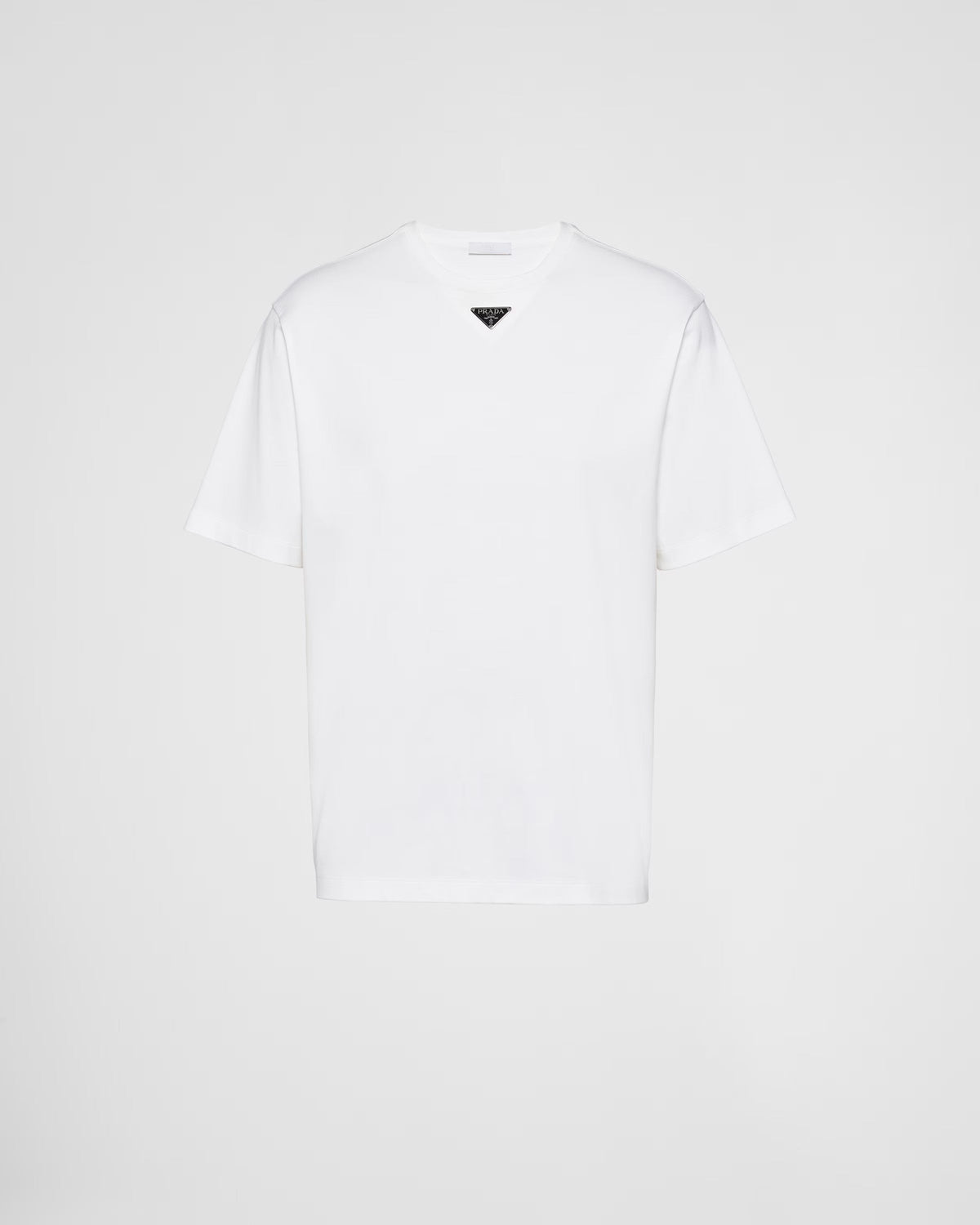 Men Casual Cotton Short Sleeve – oversized fit Short sleeves Straight hem Enameled metal triangle logo Imported – LUX VERSE Luxury Designer Fashion Outlet