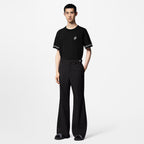 Short-Sleeved Cotton Crewneck – this smart black short-sleeved crewneck in a fine organic cotton knit is crafted – LUX VERSE Luxury Designer Fashion Outlet