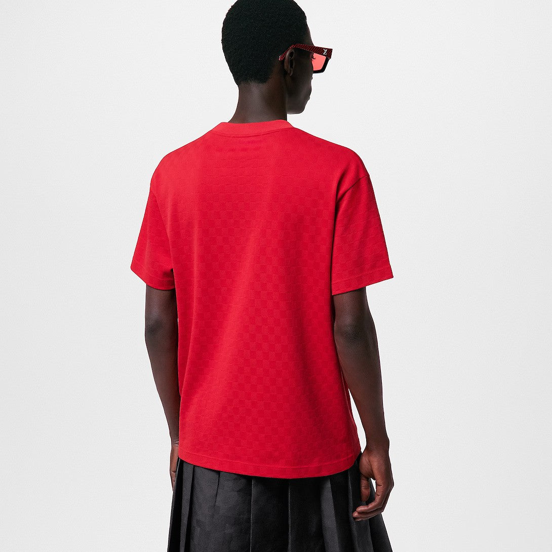 Cotton Pique T-Shirt With Embroidered LV Patch – his vibrant red t-shirt brings the sartorialist details of the SS24 Show to – LUX VERSE Luxury Designer Fashion Outlet