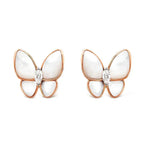 Butterfly Mop Diamond Earrings – LUX VERSE Luxury Designer Fashion Outlet
