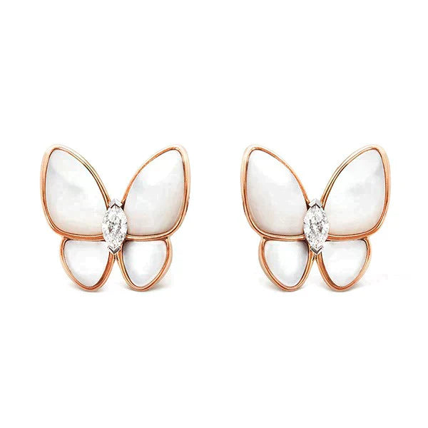 Butterfly Mop Diamond Earrings – LUX VERSE Luxury Designer Fashion Outlet