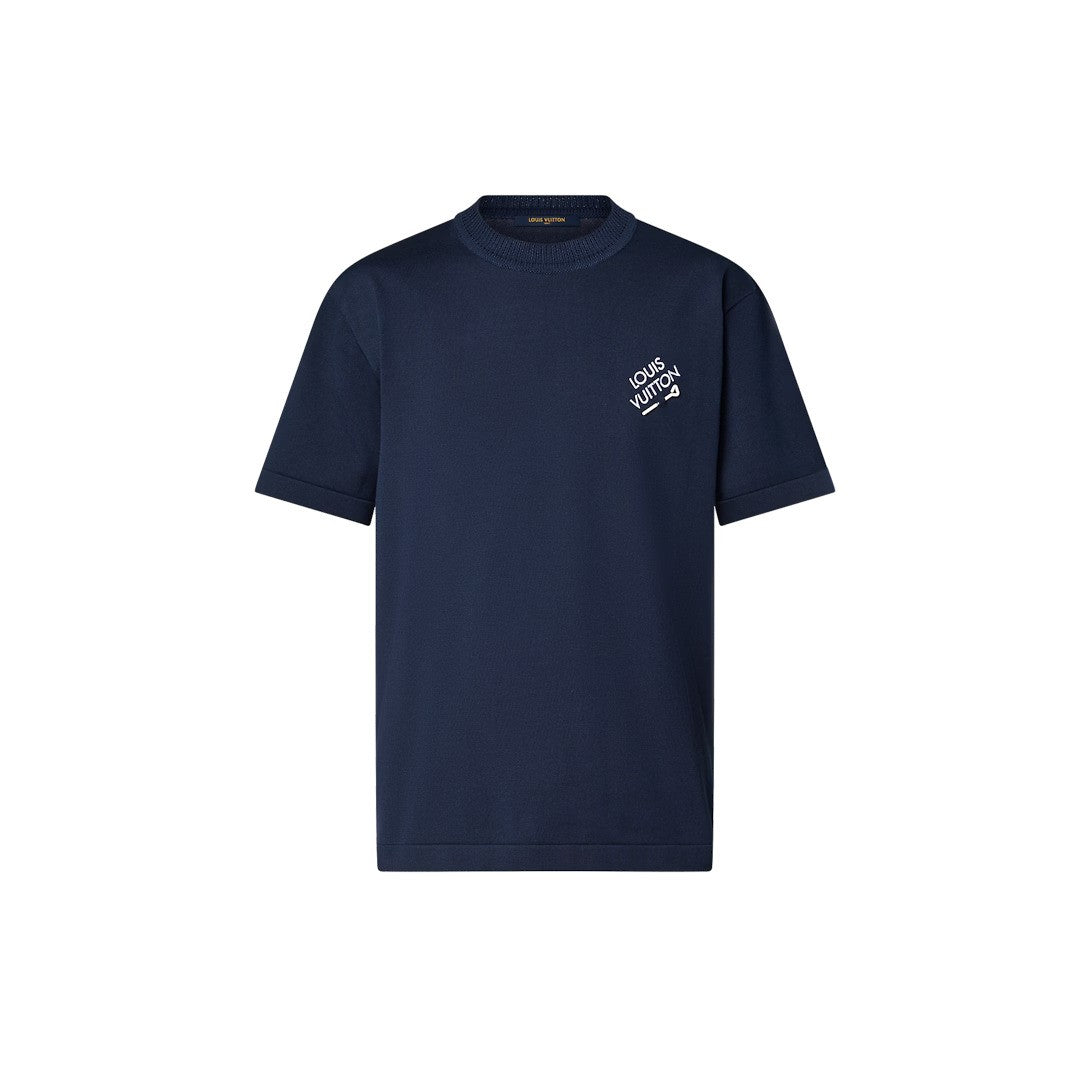 Signature Short-Sleeved Cotton Crewneck – this easy t-shirt in fine knit cotton with a soft ribbed crewneck is an essential – LUX VERSE Luxury Designer Fashion Outlet