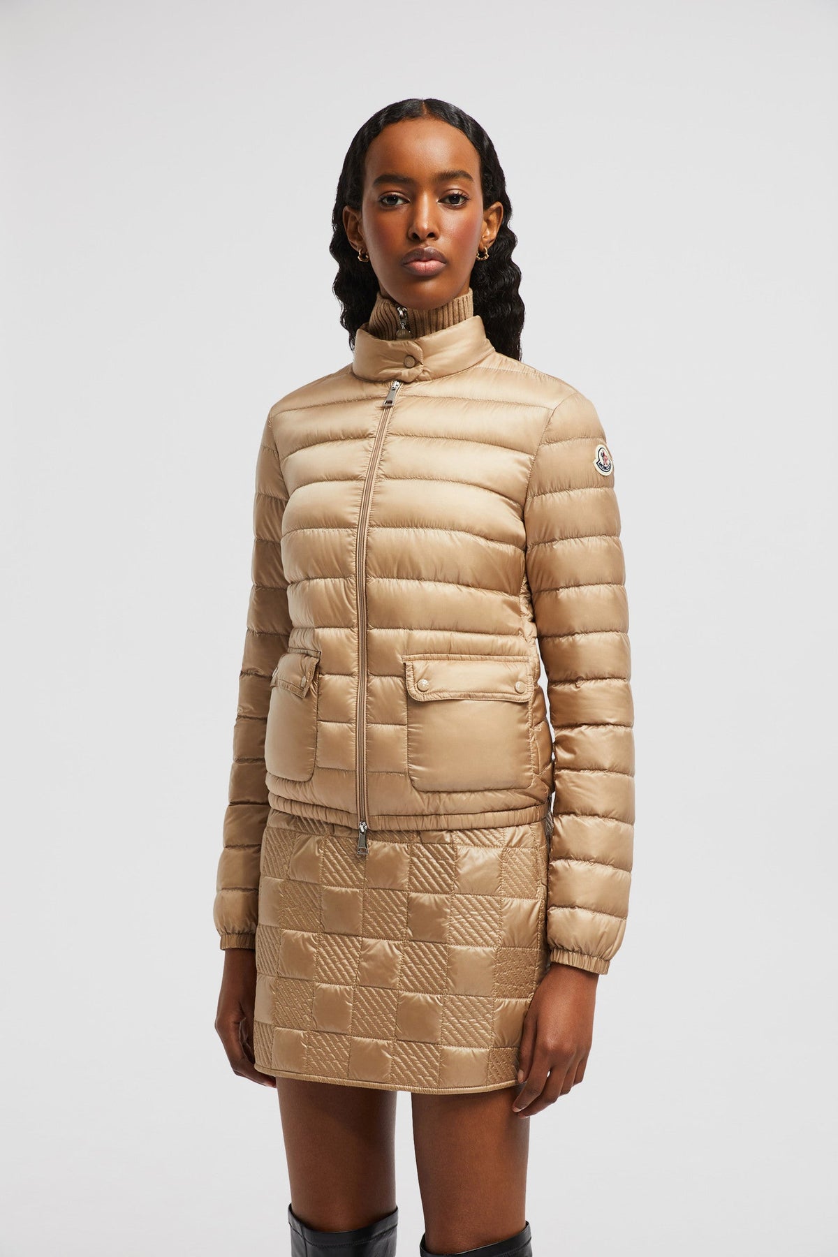 Moncler Lans Short Down Jacket – crafted from nylon léger, the short puffer plays with geometry: having the classic – LUX VERSE Luxury Designer Fashion Outlet