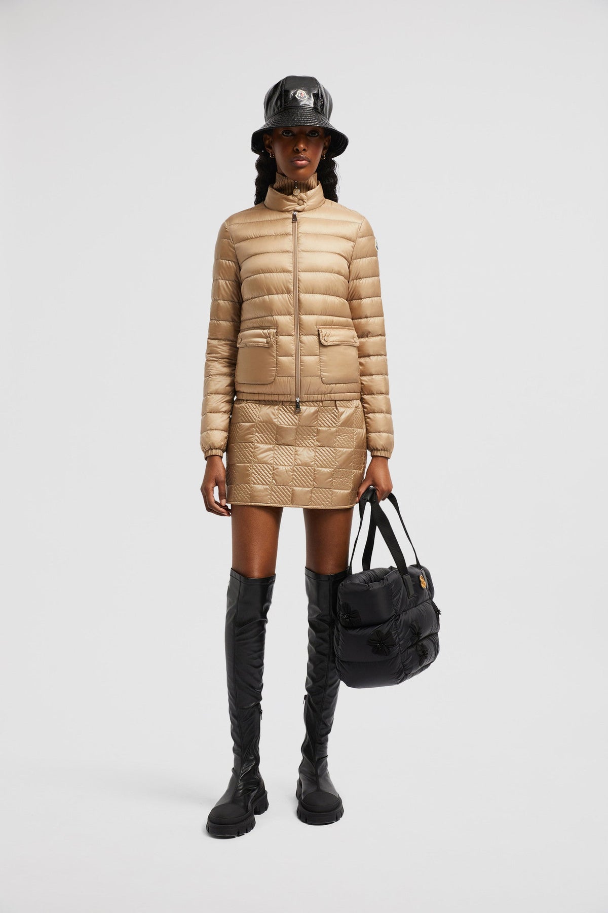 Moncler Lans Short Down Jacket – crafted from nylon léger, the short puffer plays with geometry: having the classic – LUX VERSE Luxury Designer Fashion Outlet