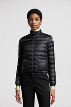 Moncler Lans Short Down Jacket – crafted from nylon léger, the short puffer plays with geometry: having the classic – LUX VERSE Luxury Designer Fashion Outlet