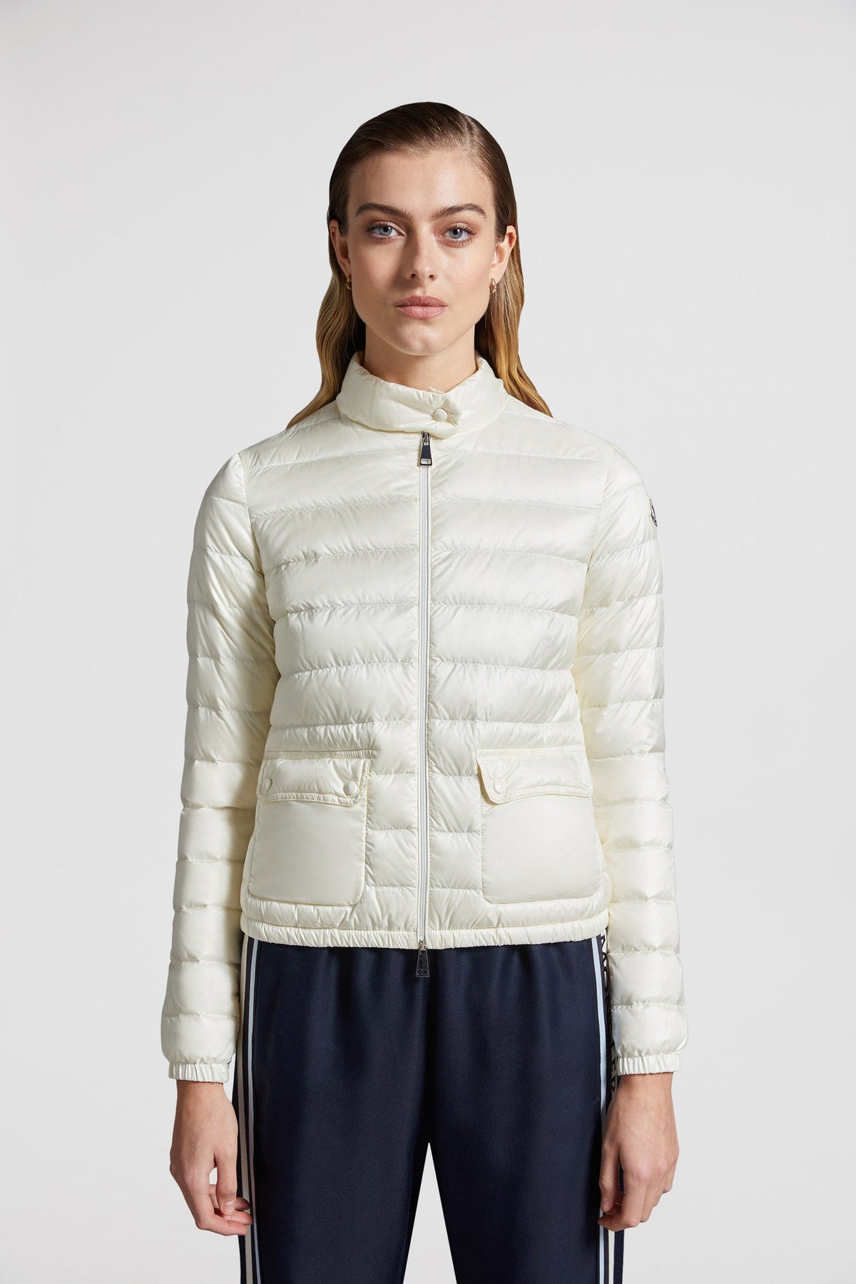 Lans Short Down Jacket – crafted from nylon léger, the short puffer plays with geometry: having the classic – LUX VERSE Luxury Designer Fashion Outlet