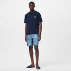 Signature Short-Sleeved Cotton Crewneck – it is signed with a contrasting embroidered signature on the left chest, underscored – LUX VERSE Luxury Designer Fashion Outlet
