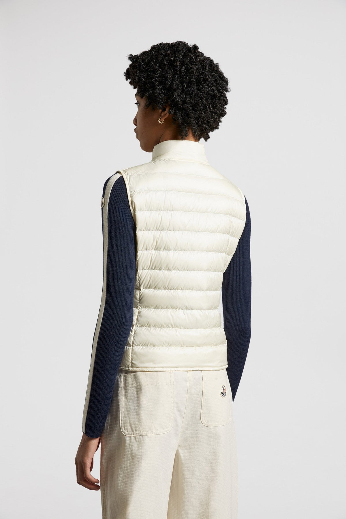 Liane Down Vest – crafted from nylon léger Down-filled Stand collar Snap button closure Zipped pockets – LUX VERSE Luxury Designer Fashion Outlet