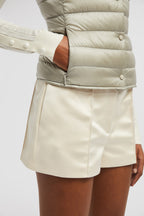 Liane Vest – crafted from nylon léger Nylon léger lining Down-filled Stand collar Snap button – LUX VERSE Luxury Designer Fashion Outlet