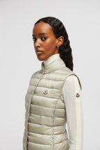 Liane Vest – it is characterized by a high neck and a subtle logo patch on the chest – LUX VERSE Luxury Designer Fashion Outlet