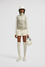 Liane Vest – crafted from nylon léger Nylon léger lining Down-filled Stand collar Snap button – LUX VERSE Luxury Designer Fashion Outlet