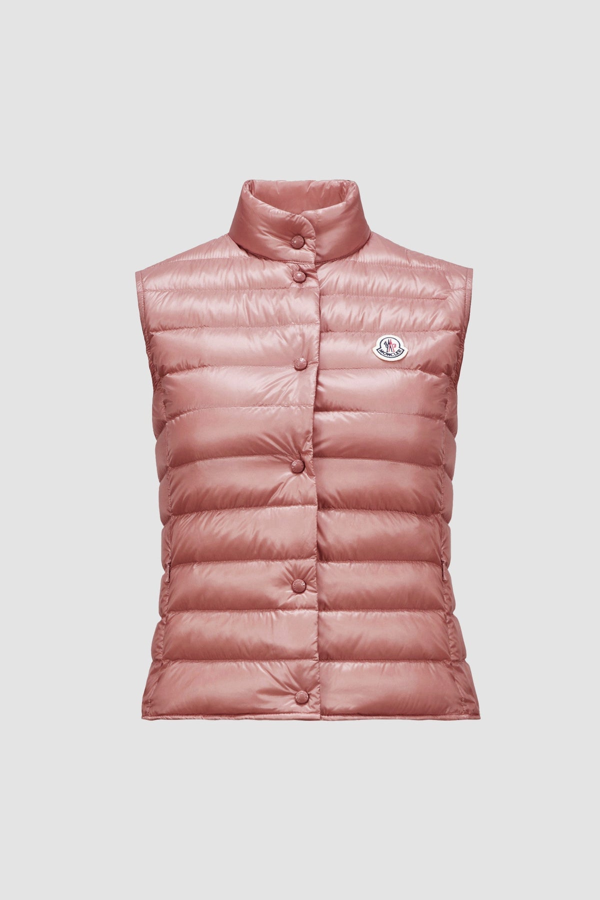 Liane Vest – it is characterized by a high neck and a subtle logo patch on the chest – LUX VERSE Luxury Designer Fashion Outlet