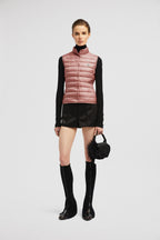 Liane Vest – crafted from nylon léger Nylon léger lining Down-filled Stand collar Snap button – LUX VERSE Luxury Designer Fashion Outlet