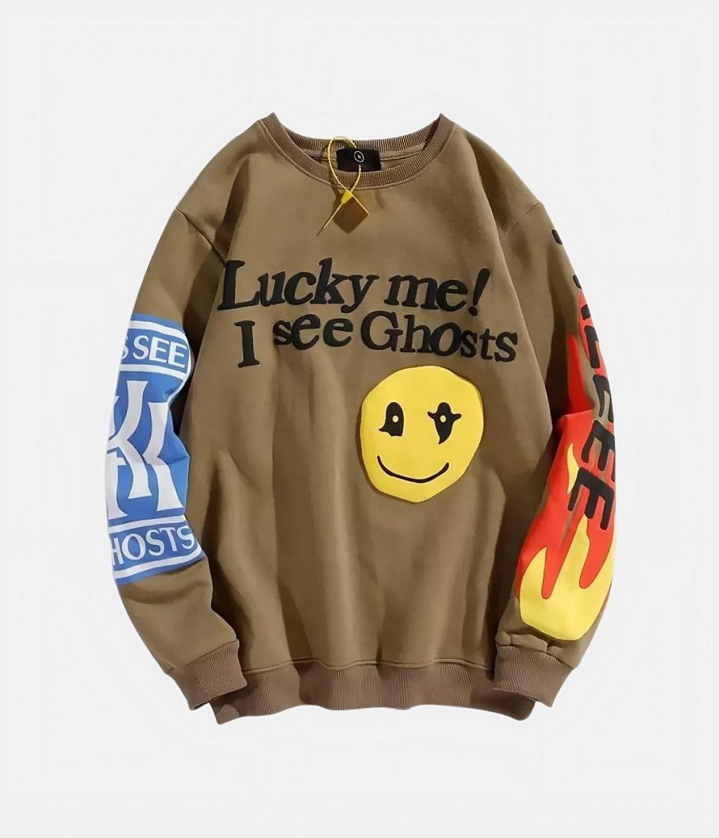 Lucky Me Sweatshirt | Kids See Ghosts – material: Premium Cotton & Polyester Design: Foam Print | Fit type: – LUX VERSE Luxury Designer Fashion Outlet