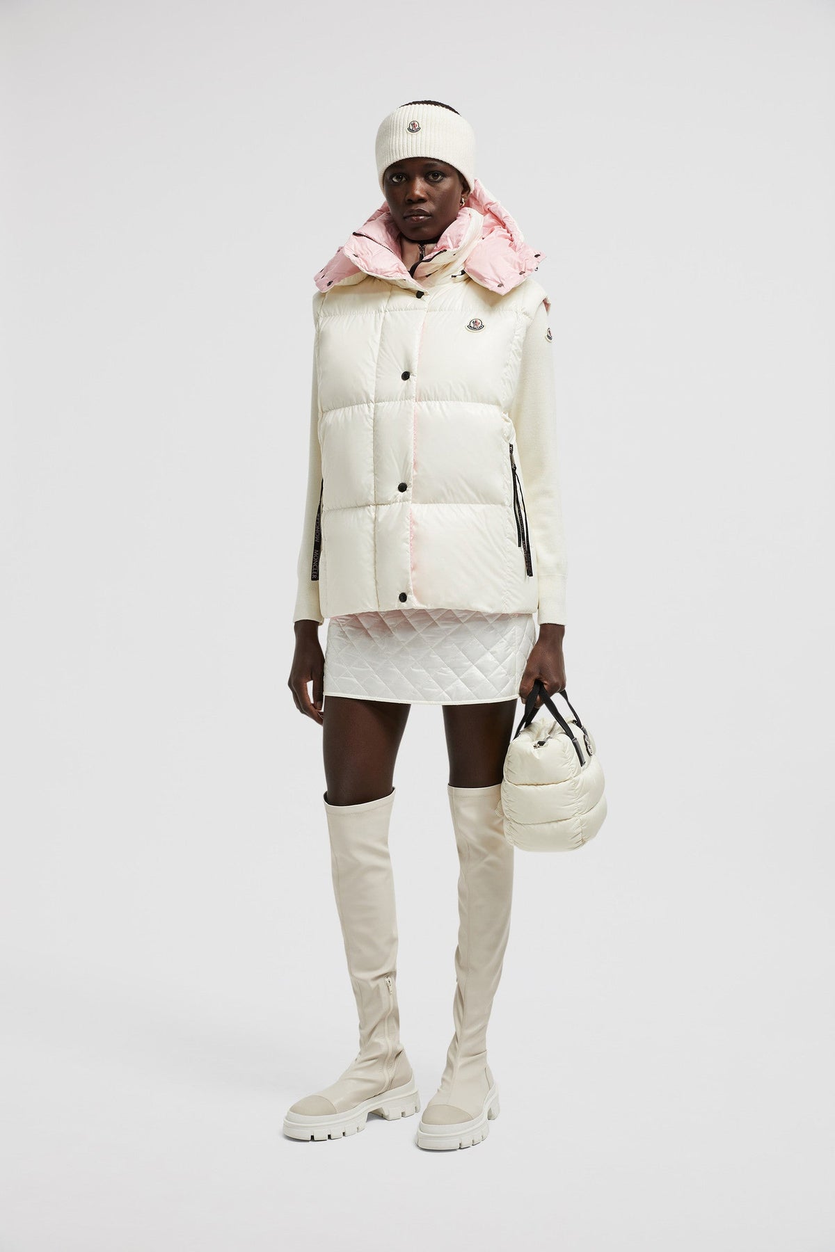 Luzule Down Vest – contrast color lining adds a Pop feel to the timeless mid-season warmer – LUX VERSE Luxury Designer Fashion Outlet