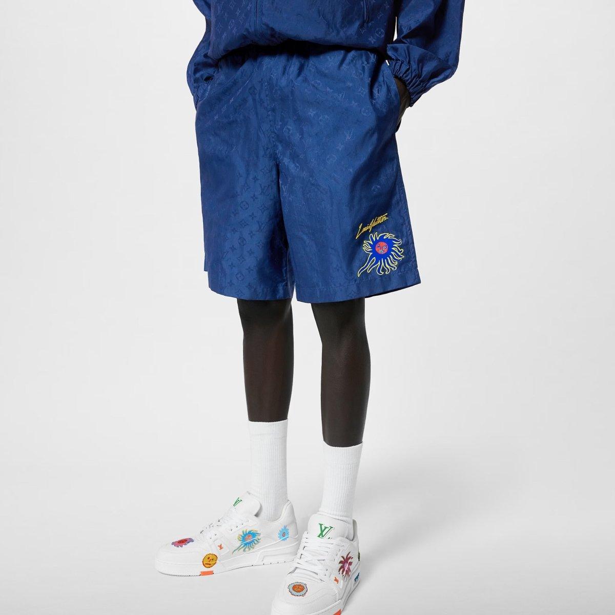 LV x YK Monogram Faces Swimshorts – the motif, accompanied by a contrasting signature, gives these smart – LUX VERSE Luxury Designer Fashion Outlet