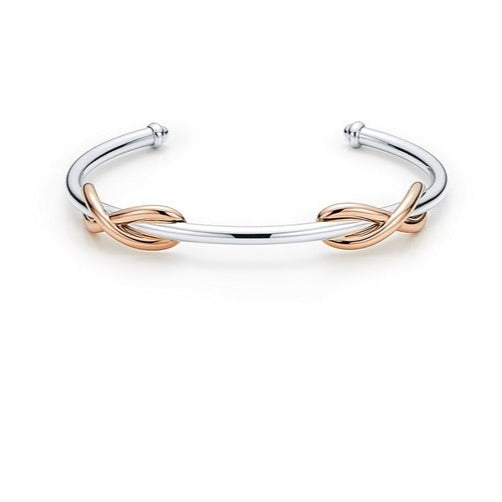 Infinity Silver Rose Gold Bracelet – LUX VERSE Luxury Designer Fashion Outlet