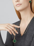 Magic Alhambra Earrings – its cloverleaf-inspired asymmetrical designs feature several different material – LUX VERSE Luxury Designer Fashion Outlet