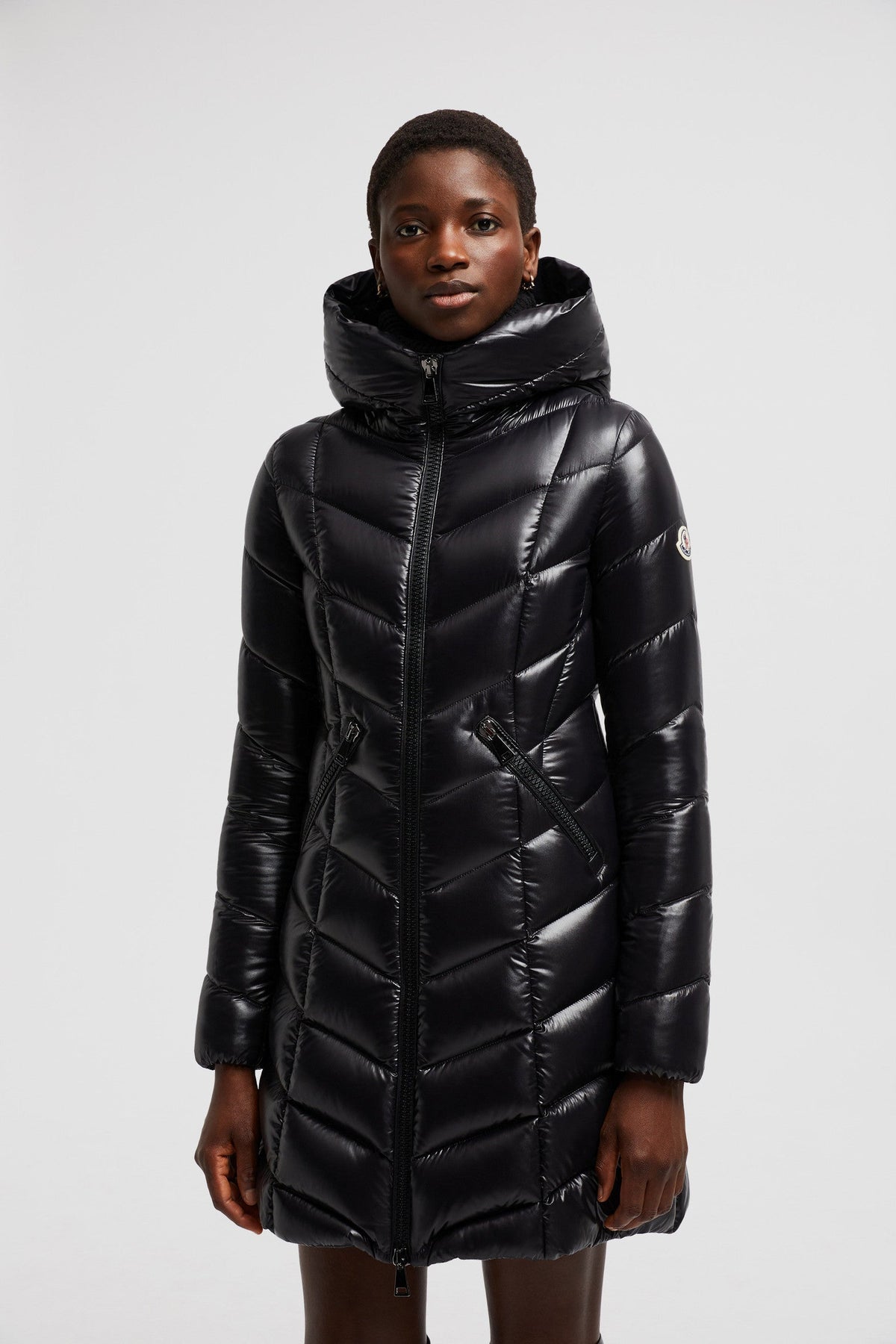 Marus Long Down Jacket – the down coat's hood, zipper pockets and the down quilting guarantee comfort – LUX VERSE Luxury Designer Fashion Outlet