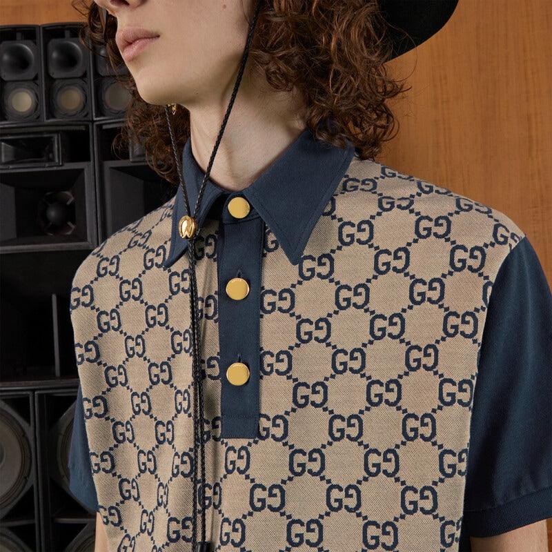 Maxi GG silk cotton polo – originally created in the 1930s as an homage to Founder Guccio, – LUX VERSE Luxury Designer Fashion Outlet