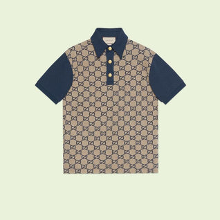 Maxi GG silk cotton polo