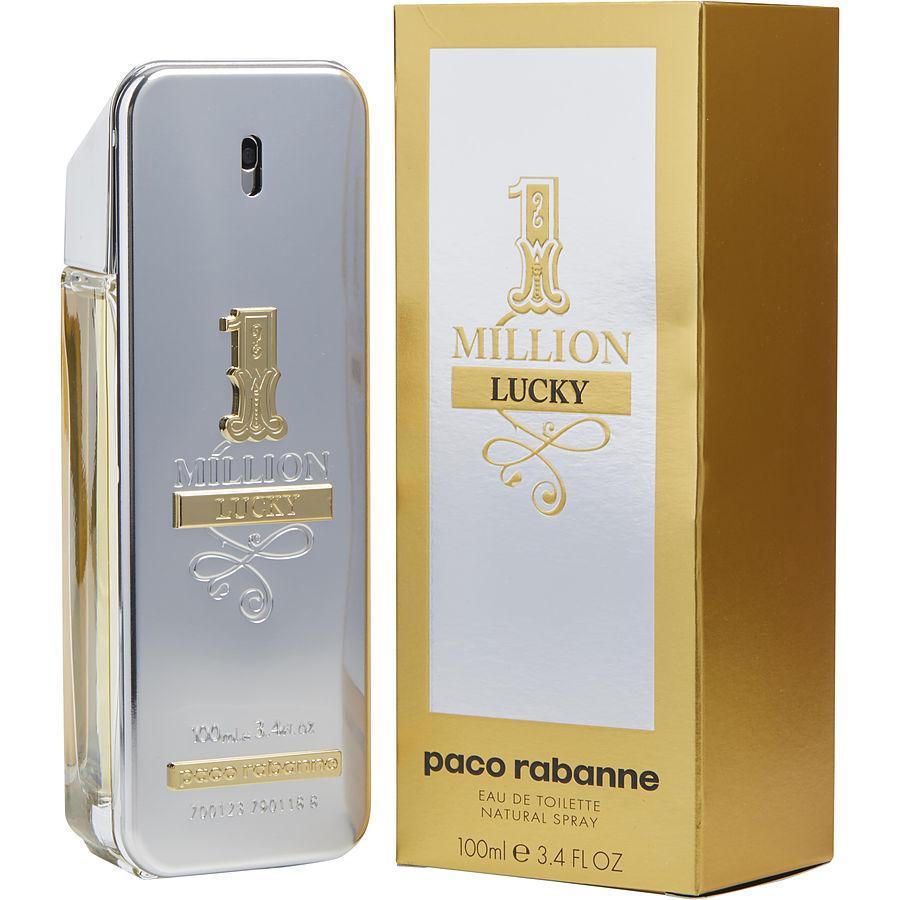 1 Million Lucky 3.4 oz EDT for men – fragrance Family: Earthy & Woody Scent Type: Warm Woods Key Notes: Hazelnut, Green – LUX VERSE Luxury Designer Fashion Outlet