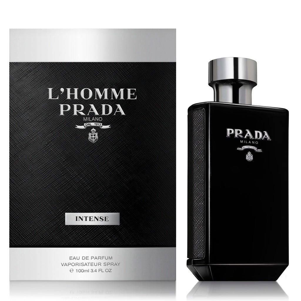 Prada L'Homme Prada Intense 3.4 oz EDP for men – prada heightens the potency of its original L’Homme Prada fragrance with this – LUX VERSE Luxury Designer Fashion Outlet