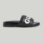 Men's slide sandal – this pair of men's slide sandal is crafted in black leather and defined by – LUX VERSE Luxury Designer Fashion Outlet