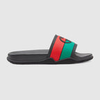 Men's Interlocking G slide sandal – house codes define this rubber slide sandal – LUX VERSE Luxury Designer Fashion Outlet