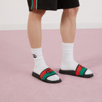 Men's Interlocking G slide sandal – house codes define this rubber slide sandal – LUX VERSE Luxury Designer Fashion Outlet