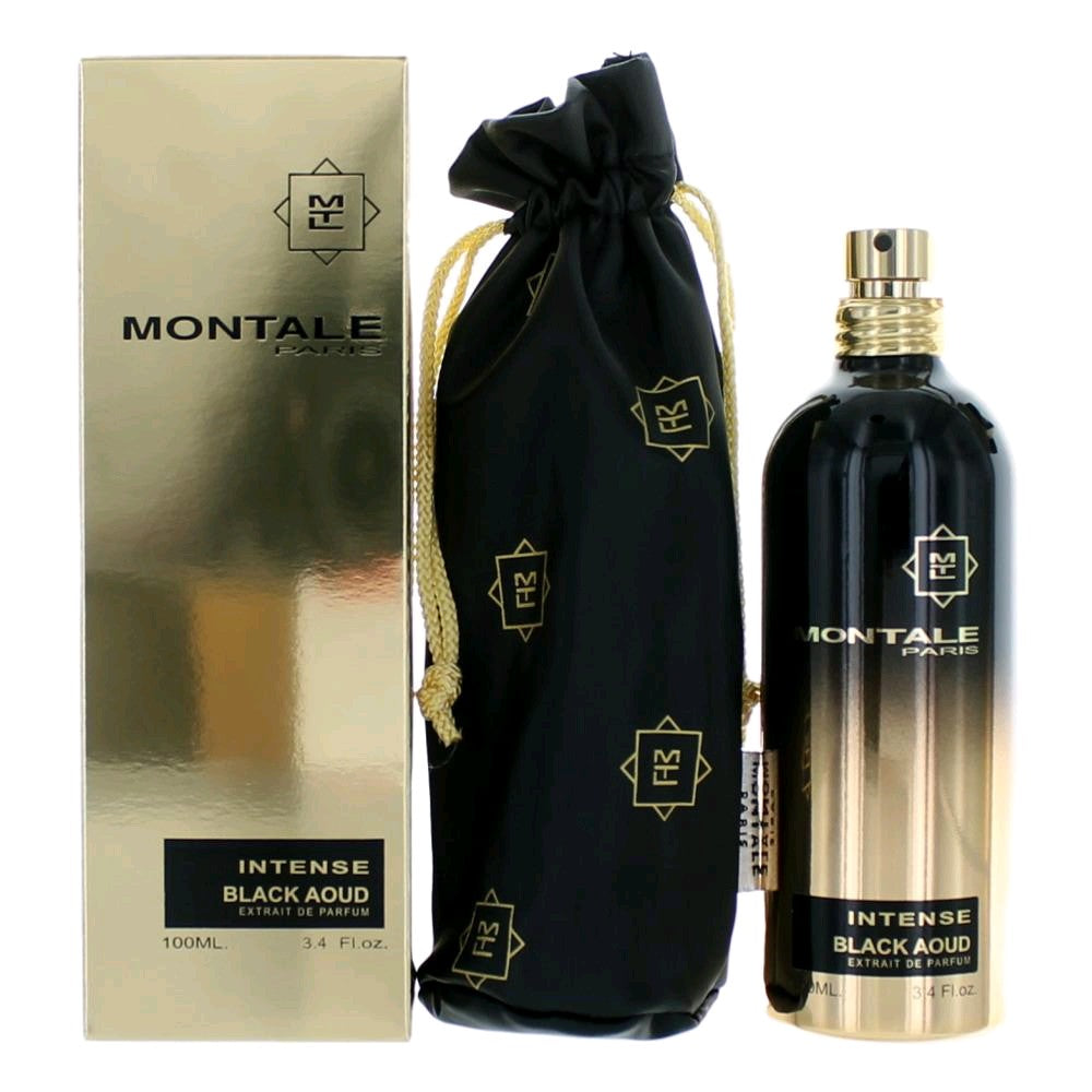 Montale Intense Black Oud 3.4 oz EDP for men – intense Black Aoud Notes : Rose Petals, Mandarine, Aoud, Patchouli, Musk – LUX VERSE Luxury Designer Fashion Outlet