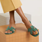 Leather Women's Sandals – sandal in Epsom calfskin with iconic "H" cut-out.An iconic style, this silhouette is – LUX VERSE Luxury Designer Fashion Outlet