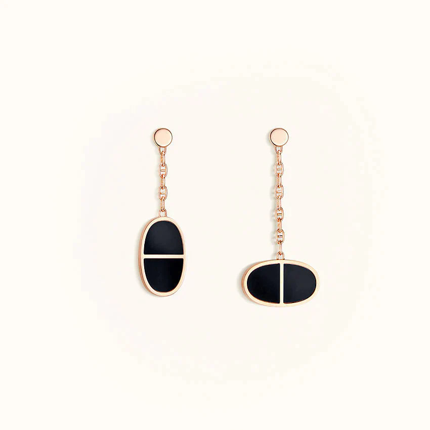 Chaine Verso Black Ceramic Earrings – LUX VERSE Luxury Designer Fashion Outlet