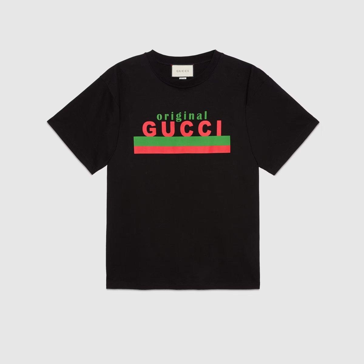 Original'print oversize T-shirt – a statement print defines this oversize T-shirt, crafted from black cotton jersey – LUX VERSE Luxury Designer Fashion Outlet