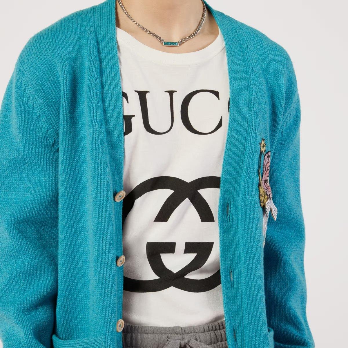 Oversize T-shirt with Interlocking – cotton jersey with wrinkled effect Interlocking G print Oversize fit – LUX VERSE Luxury Designer Fashion Outlet