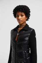 Padded Wool Zip-Up Cardigan – crafted from carded wool, this cardigan is enhanced with a down-filled front and back – LUX VERSE Luxury Designer Fashion Outlet