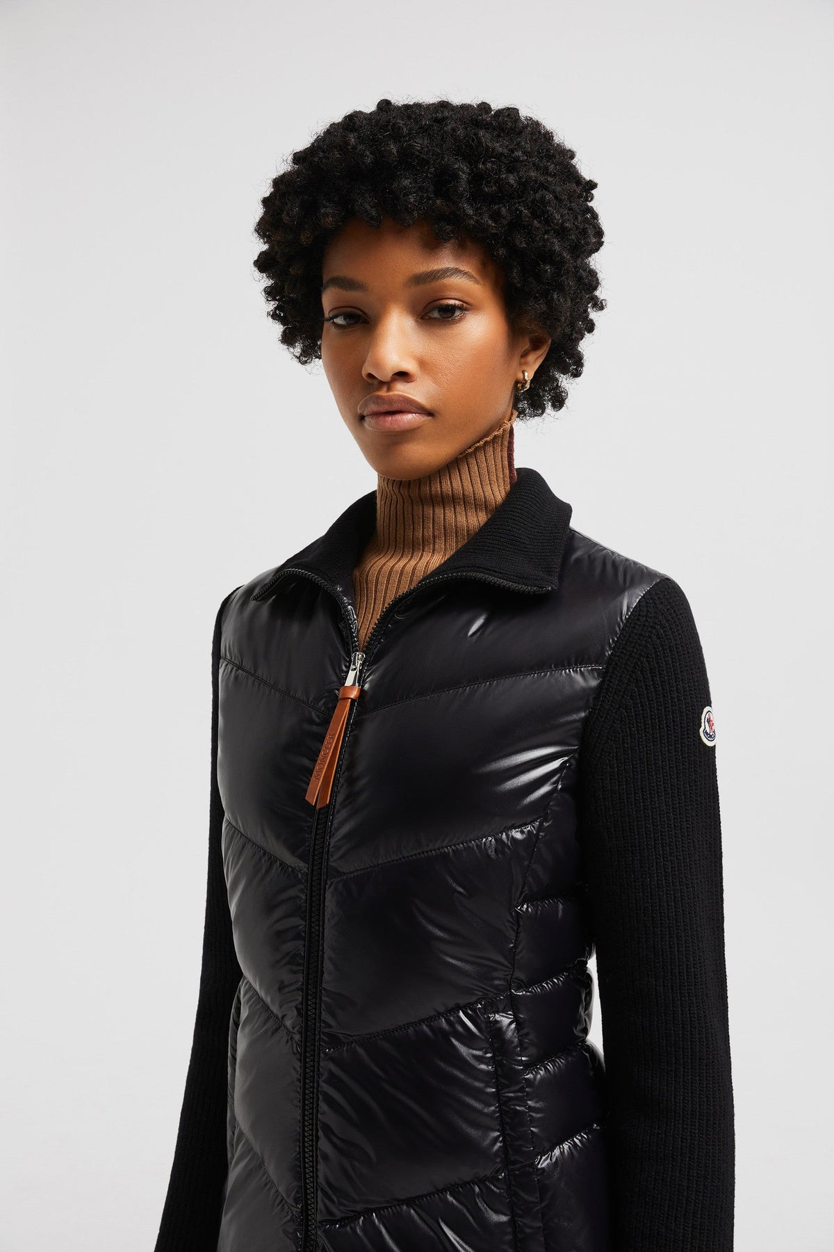 Padded Wool Zip-Up Cardigan – crafted from carded wool, this cardigan is enhanced with a down-filled front and back – LUX VERSE Luxury Designer Fashion Outlet
