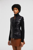 Padded Wool Zip-Up Cardigan – adding a touch of luxury to the padded design, the warmer is completed with – LUX VERSE Luxury Designer Fashion Outlet