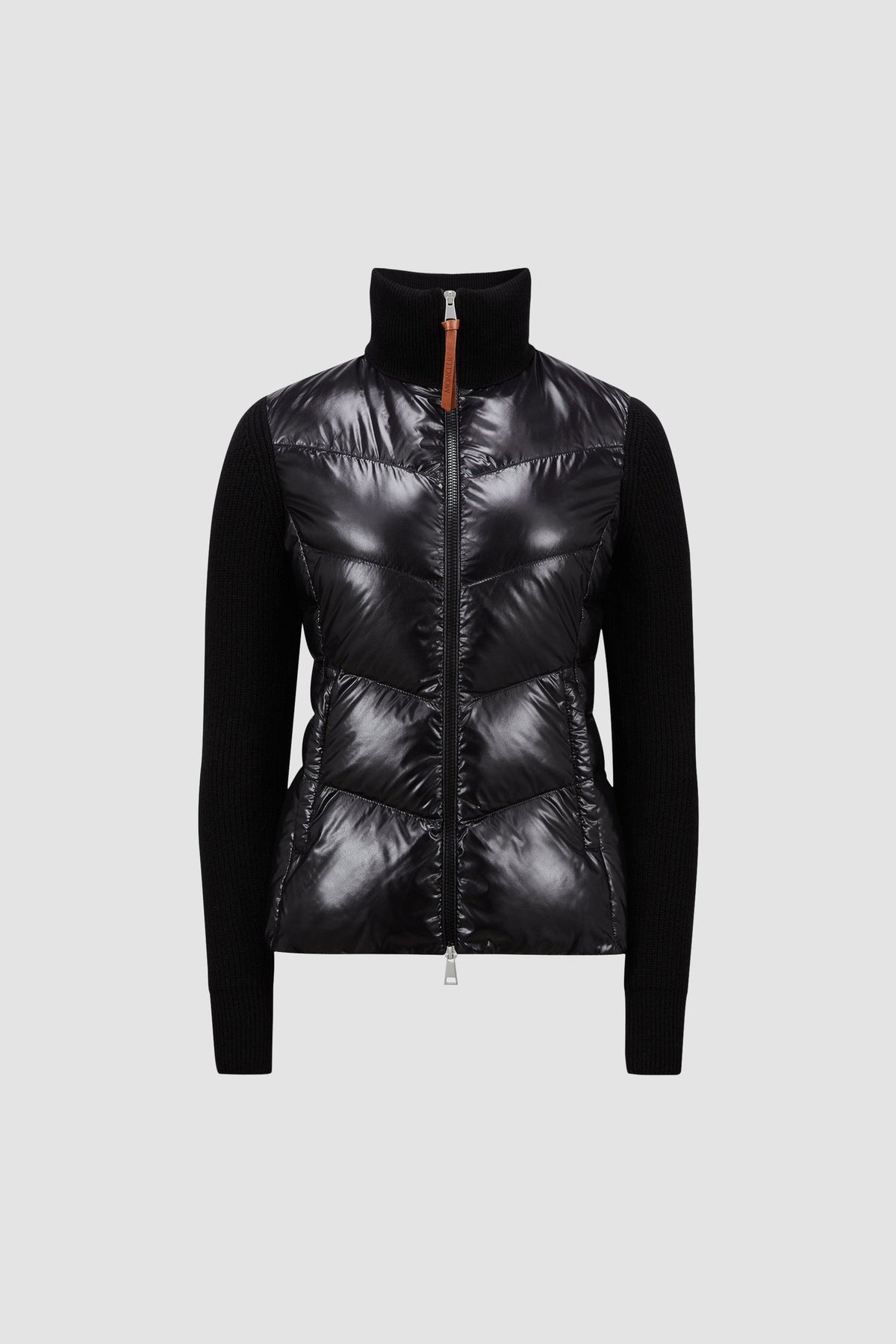 Padded Wool Zip-Up Cardigan – crafted from carded wool, this cardigan is enhanced with a down-filled front and back – LUX VERSE Luxury Designer Fashion Outlet