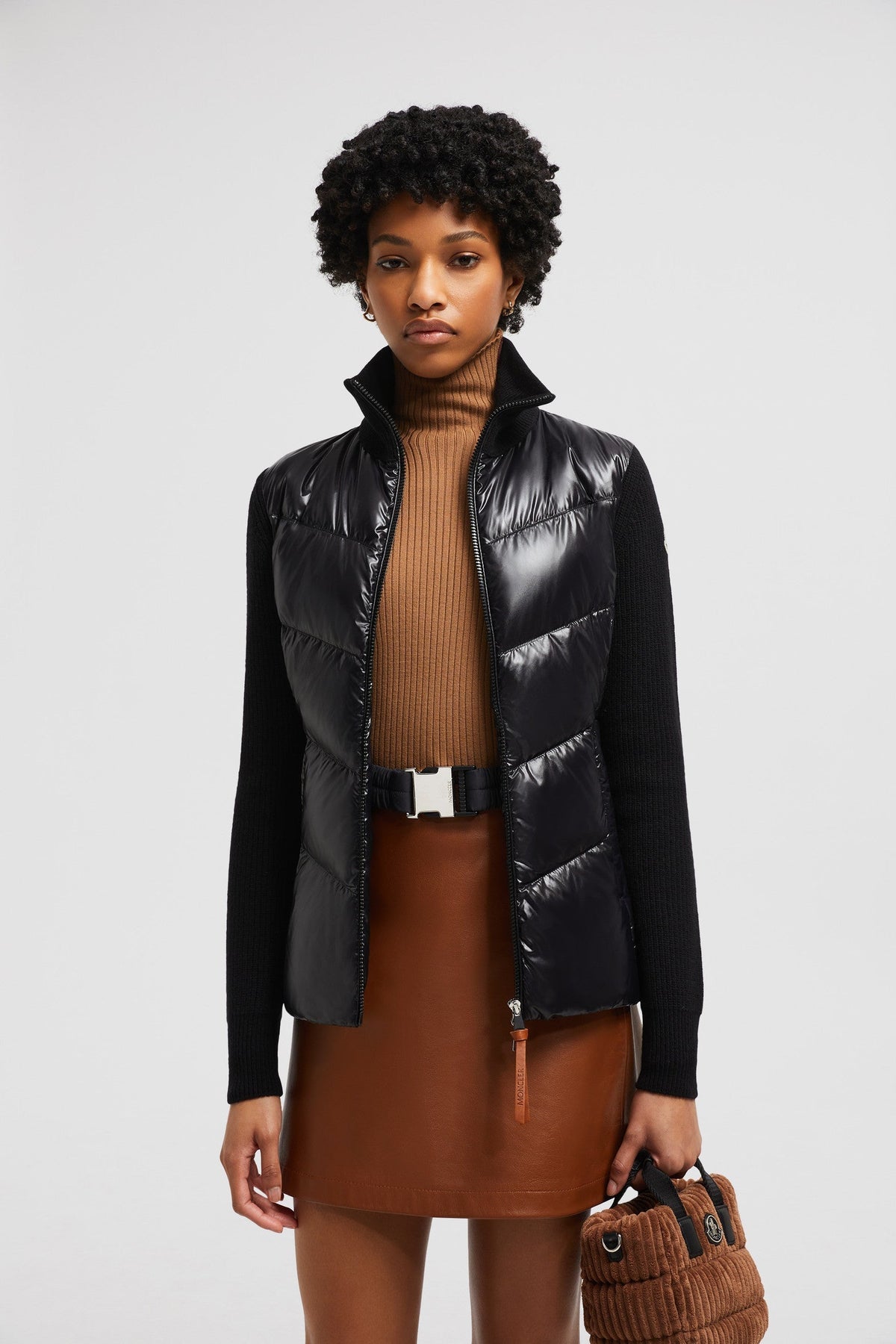 Padded Wool Zip-Up Cardigan – adding a touch of luxury to the padded design, the warmer is completed with – LUX VERSE Luxury Designer Fashion Outlet