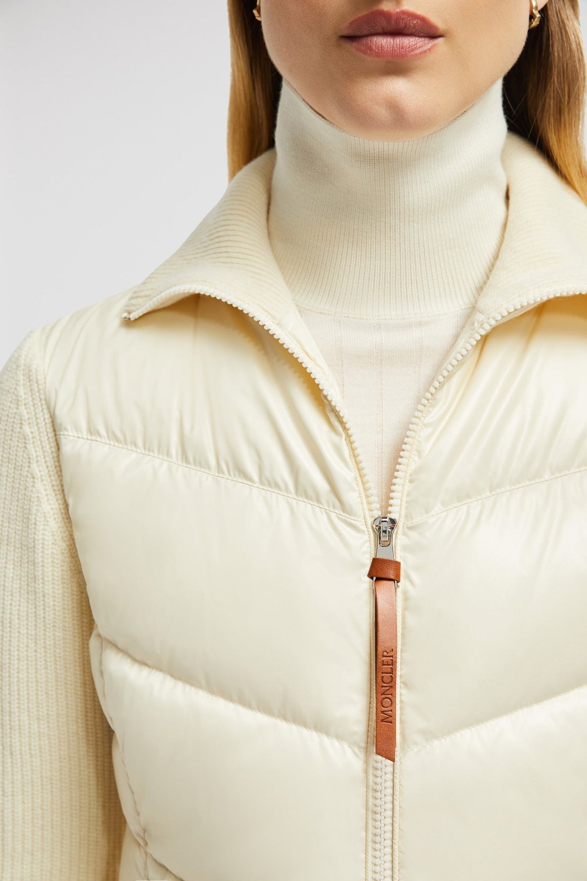 Padded Wool Zip-Up Cardigan – adding a touch of luxury to the padded design, the warmer is completed with – LUX VERSE Luxury Designer Fashion Outlet