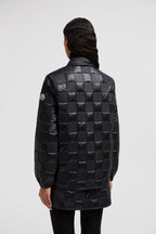 Padded Zip-Up Shirt – crafted from embroidered nylon Down-filled Collar Zipper closure Welt pockets – LUX VERSE Luxury Designer Fashion Outlet