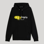 LOS ANGELES SPRAYED HOODIE – lONG SLEEVES HOODED SWEATSHIRT IN BLACK – LUX VERSE Luxury Designer Fashion Outlet