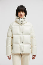 Parana Short Down Classic Jacket – crafted from nylon laqué Nylon laqué lining Down-filled Detachable hood Zipper – LUX VERSE Luxury Designer Fashion Outlet
